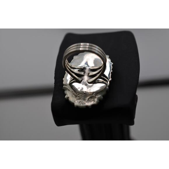 Sterling Silver Turquoise Ring By Larry Smith - Picture 3 of 3
